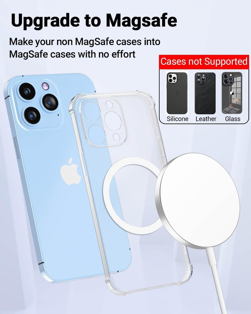 KALAPOP for Magsafe Ring 10PCS-Ultra Thin(0.4mm)-Universal Metal Rings Sticker Compatible with iPhone 17/Air/16/15/14/13/12 Series,Samsung Galaxy,Google Pixel Series - White - Image 4